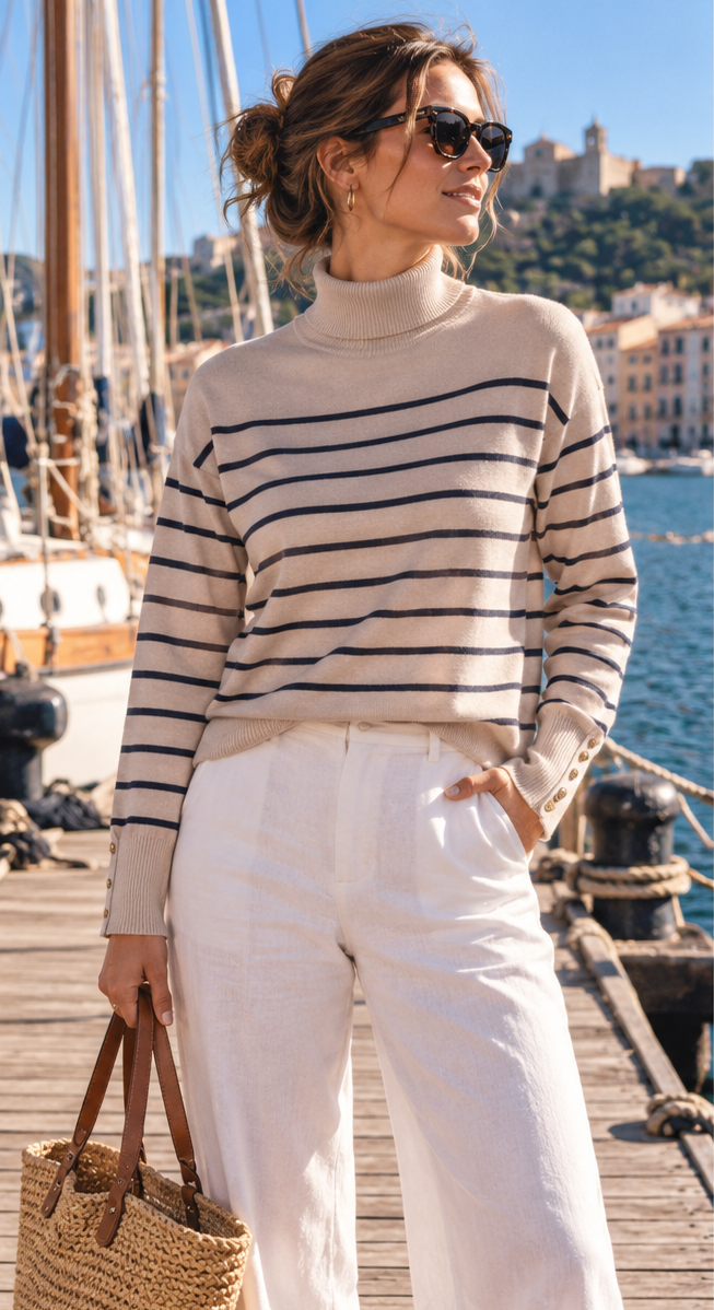 Marinière col roulé IKOONE & BIANKA